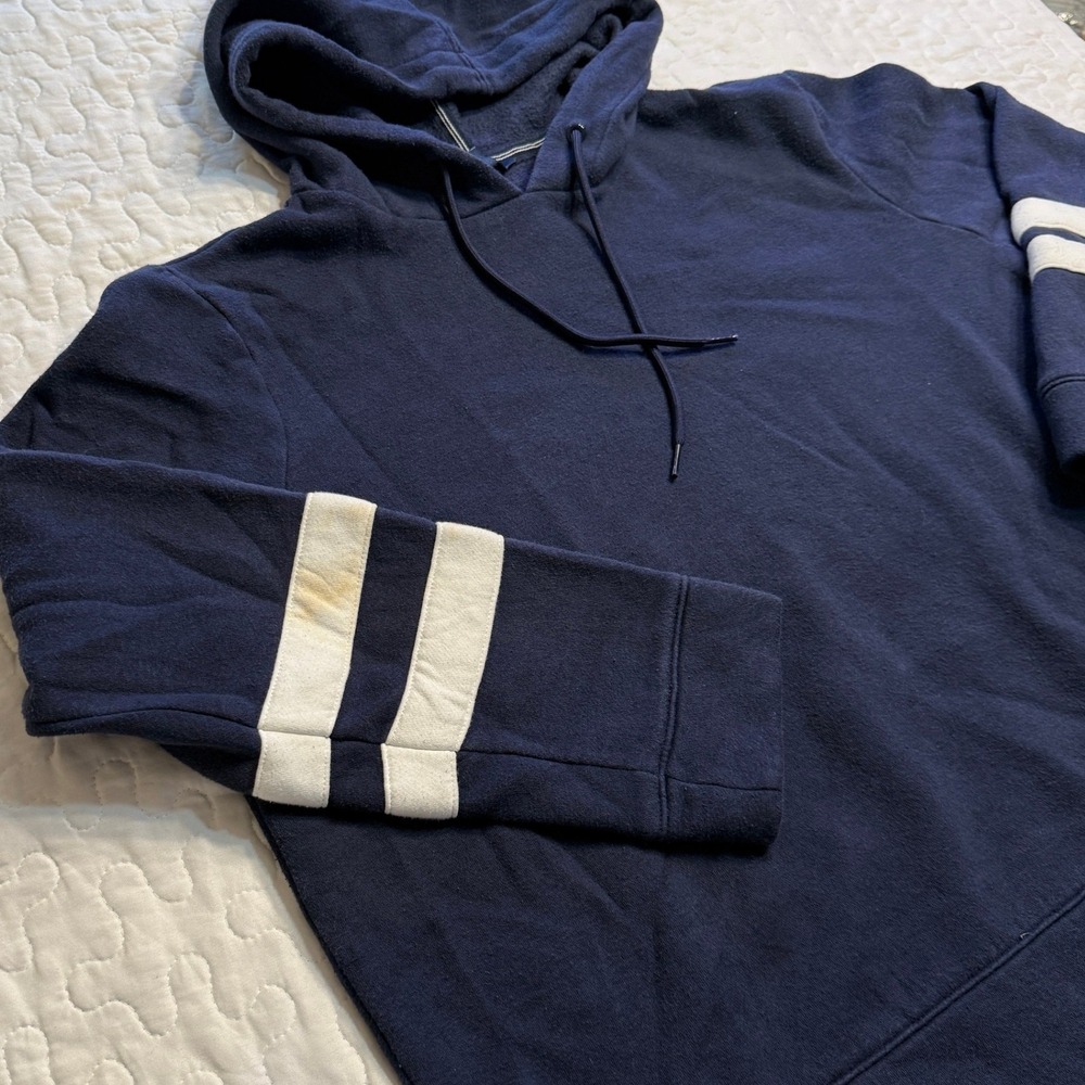 Nautica Women Medium Hoodie Blue Pullover Sweatshirt COLLEGIATE PREPPY VARSITY